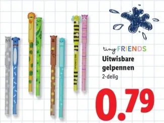 Aanbieding: Uitwisbare gelpennen