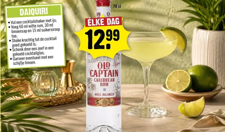Aanbieding: Old Captain Caribbean Rum 70 cl