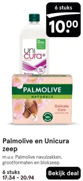 Aanbieding: Palmolive en Unicura zeep
