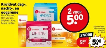 Aanbieding: Kruidvat dag-, nacht-, en oogcrème