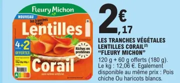 Offre: Les tranches végétales lentilles corail