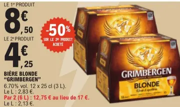 Offre: BIÈRE BLONDE