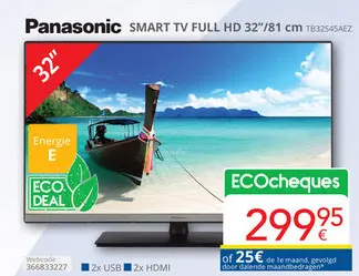 Aanbieding: Panasonic SMART TV FULL HD TB32545AEZ