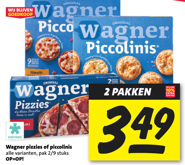 Aanbieding: Wagner pizzies of piccolinis