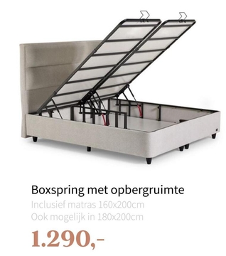 Aanbieding: Boxspring met opbergruimte