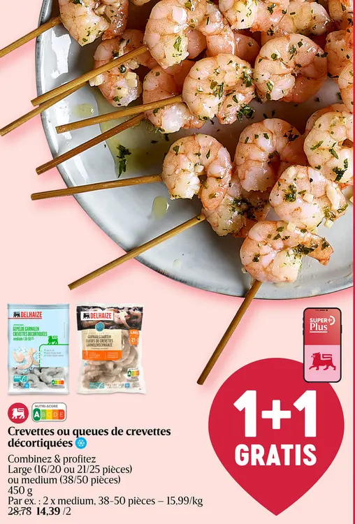 Offre: Crevettes ou queues de crevettes décortiquées