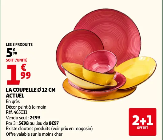 Promotie: La coupelle ø 12 cm actuel