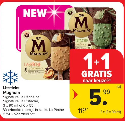 Promotie: Magnum Signature La Pêche of Signature La Pistache