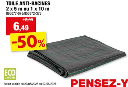 Offre: AVR toile de paillage 2x5 m