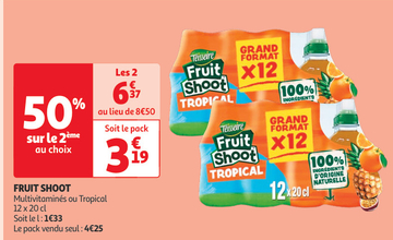 Aanbieding: FRUIT SHOOT Multivitaminés ou Tropical