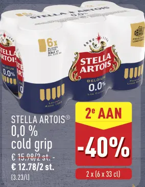 Promotie: STELLA ARTOIS 0,0% cold grip