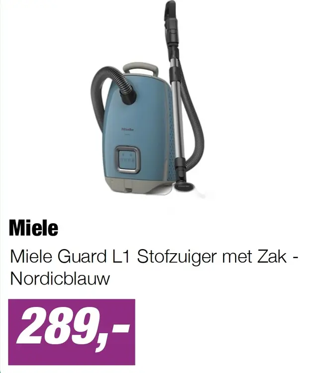 Aanbieding: Miele Guard L1 Stofzuiger met Zak - Nordicblauw