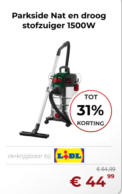 Aanbieding: Nat en droog stofzuiger