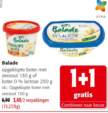 Promotie: Opgeklopte boter met zeezout of boter 0 % lactose