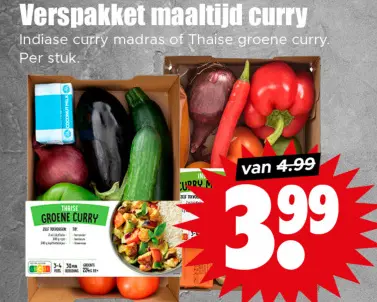 Aanbieding: Verspakket maaltijd curry