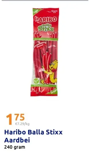 Promotie: Haribo Balla Stixx Aardbei