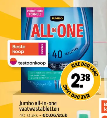 Promotie: Jumbo all-in-one vaatwastabletten