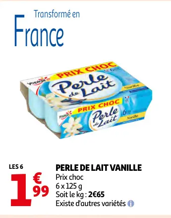 Offre: Perle de lait vanille
