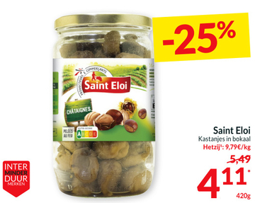 Aanbieding: Saint Eloi Kastanjes in bokaal