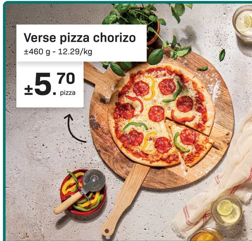 Promotie: Verse pizza chorizo