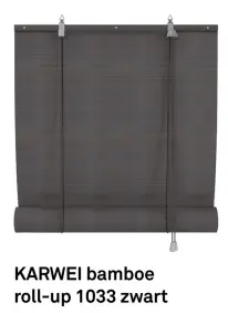 Aanbieding: KARWEI bamboe roll-up 1033 zwart