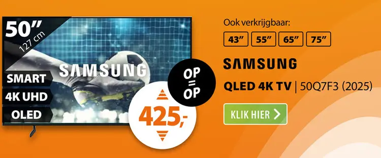 Aanbieding: Samsung QLED 4K 50Q7F3 (2025)