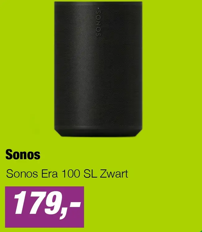 Aanbieding: Sonos Era 100 SL Zwart
