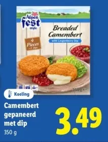 Aanbieding: Camembert gepaneerd met dip