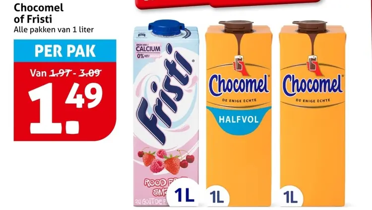 Aanbieding: Chocomel of Fristi