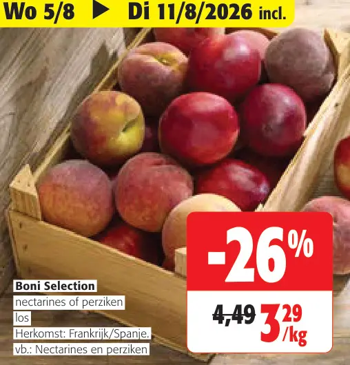 Promotie: Nectarines of perziken