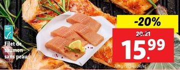 Offre: Filet de saumon sans peau