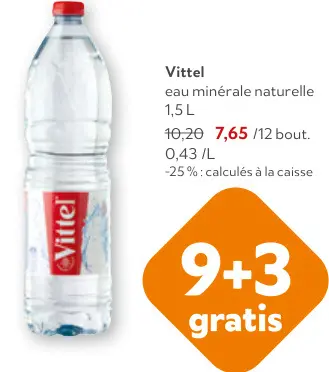 Offre: Eau minérale naturelle
