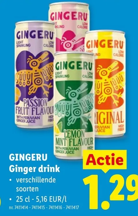 Promotie: GINGERU Ginger drink