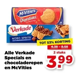 Aanbieding: Specials en chocoladerepen