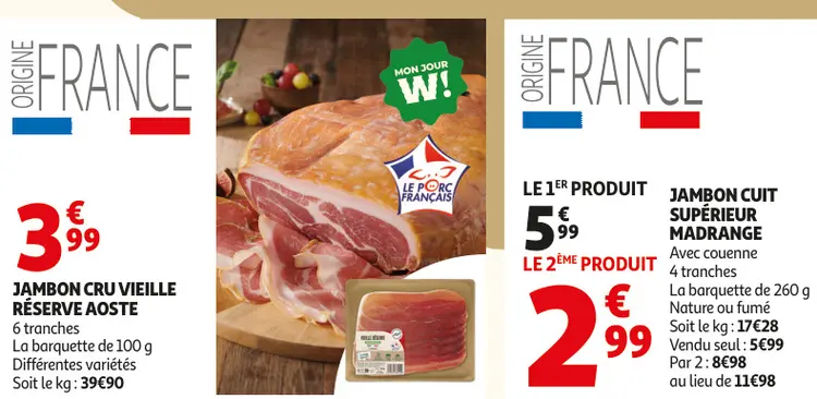 Aanbieding: Jambon cru vieille réserve AOSTE