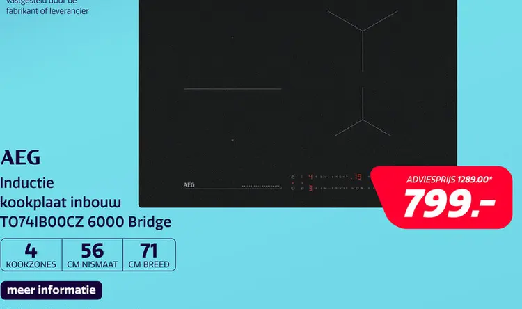 Aanbieding: AEG TO74IB00CZ 6000 Bridge