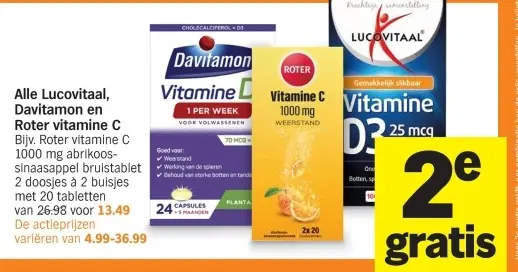 Aanbieding: Lucovitaal, Davitamon en Roter vitamine C