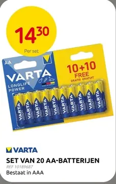 Aanbieding: Set van 20 aa-batterijen