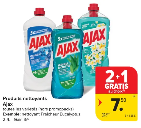 Offre: Produits nettoyants Ajax