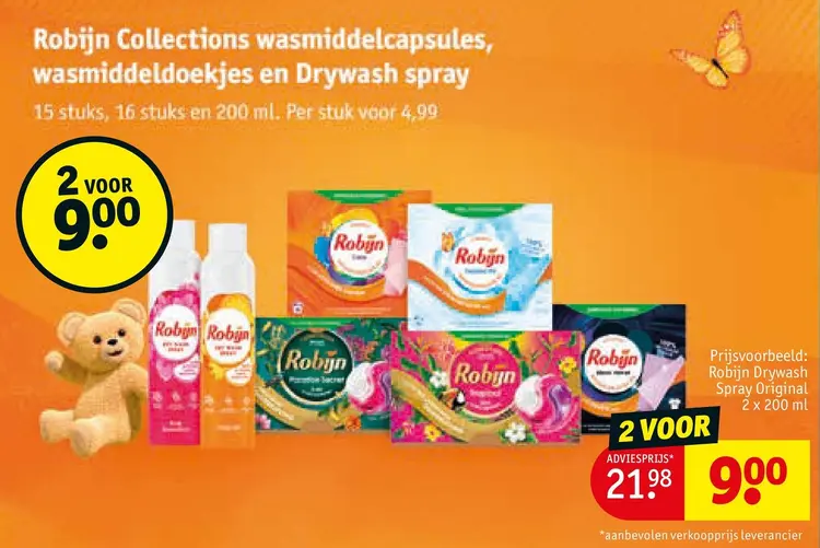 Aanbieding: Collections wasmiddelcapsules, wasmiddeldoekjes en Drywash spray