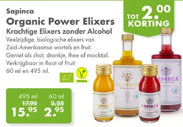 Aanbieding: Sapinca Organic Power Elixers