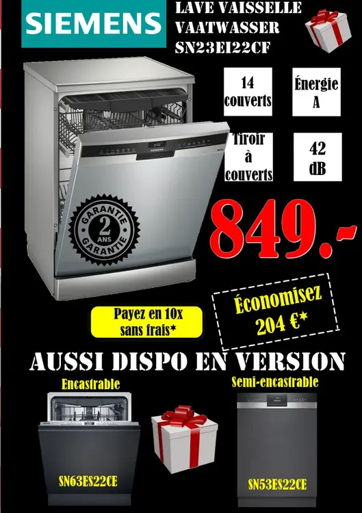 Promotie: Lave vaisselle vaatwasser sn23ei22cf