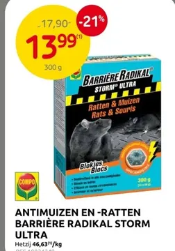 Aanbieding: Antimuizen en -ratten BARRIÈRE RADIKAL storm 
