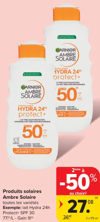 Offre: Produits solaires Ambre Solaire