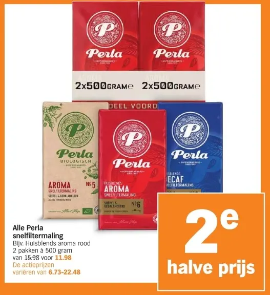 Aanbieding: Alle Perla snelfiltermaling