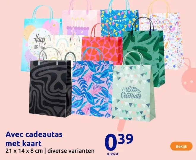 Aanbieding: Cadeautas met kaart