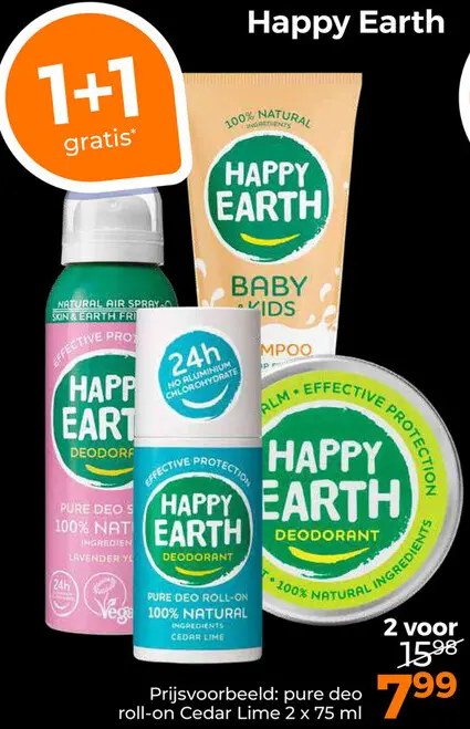 Aanbieding: Happy Earth Deodorant