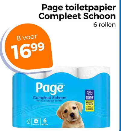 Aanbieding: Page toiletpapier Compleet Schoon