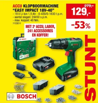 Aanbieding: Accu klopboormachine "easy impact 18v-40"