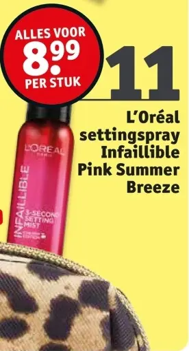 Promotie: settingspray Infaillible Pink Summer Breeze